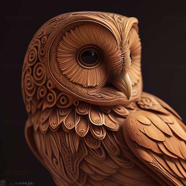 3D model Otus moheliensis (STL)